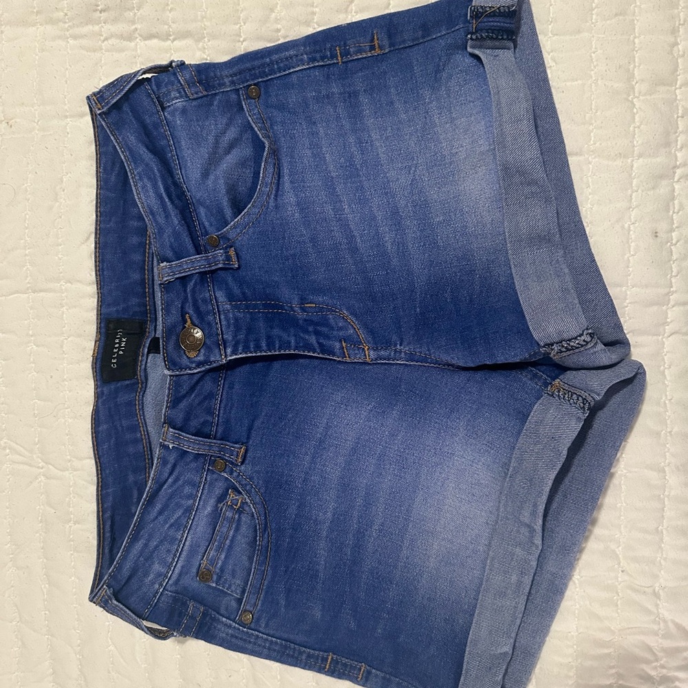 Celebrity Pink Light Blue Denim Shorts